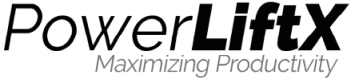 PowerLiftX Logo on white background