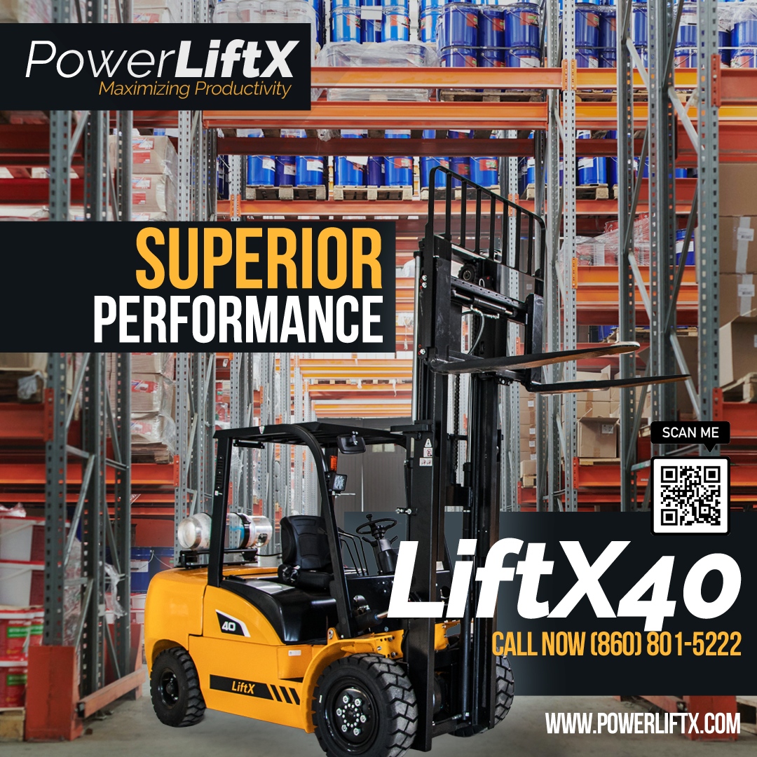 🔎 Power𝗟𝗶𝗳𝘁𝗫𝟰𝟬 The Power𝗟𝗶𝗳𝘁𝗫𝟰𝟬 - 8818 LBS - 4 ton LPG Forklift is a powerful model equipped with world-class safety features, superior performance, exceptional productivity, and operator-friendly ergonomics.